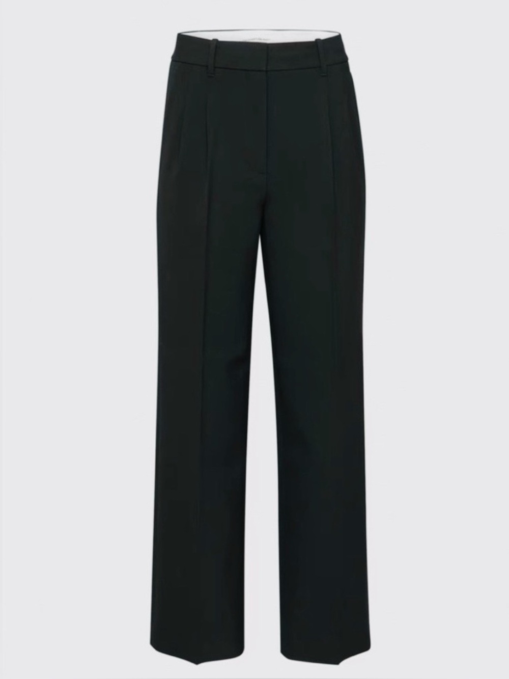 WILFRED Pant Black Effortless Crepete Hi Rise Wide Leg Pleats Like-New Sz 10
